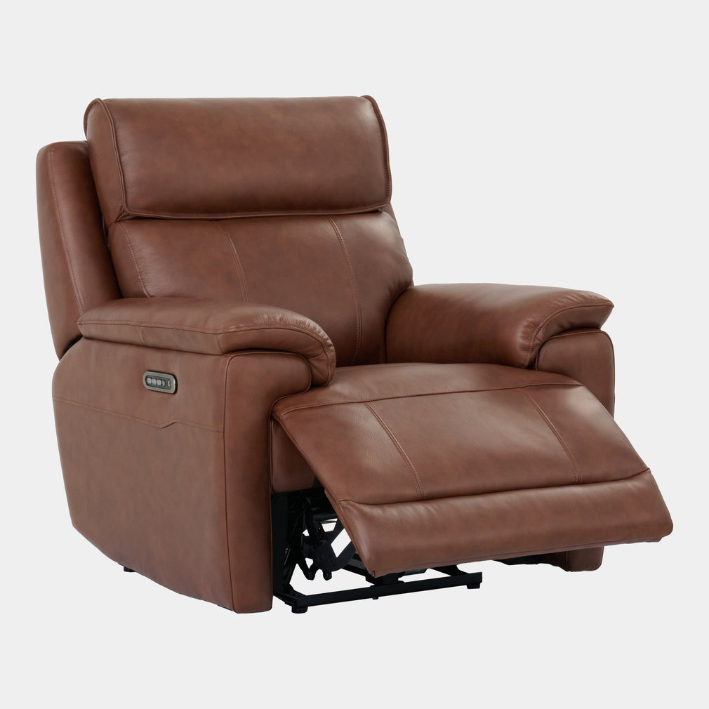 LINARA - Power Recliner Chair With Lumbar And Head Tilt In Leather