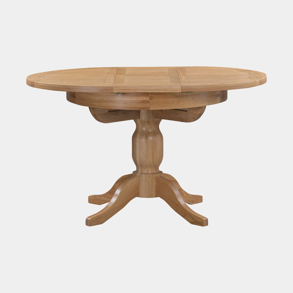 Country - Round Butterfly Extending Dining Table