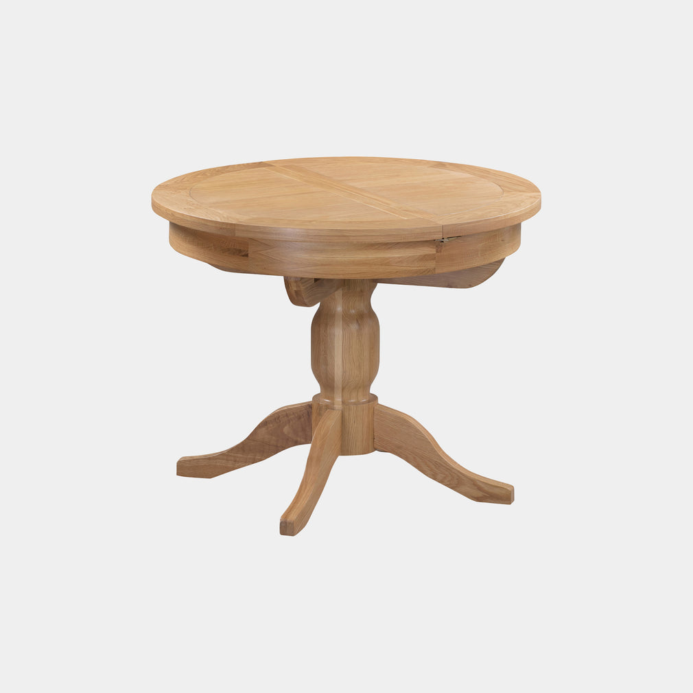 Country - Round Butterfly Extending Dining Table