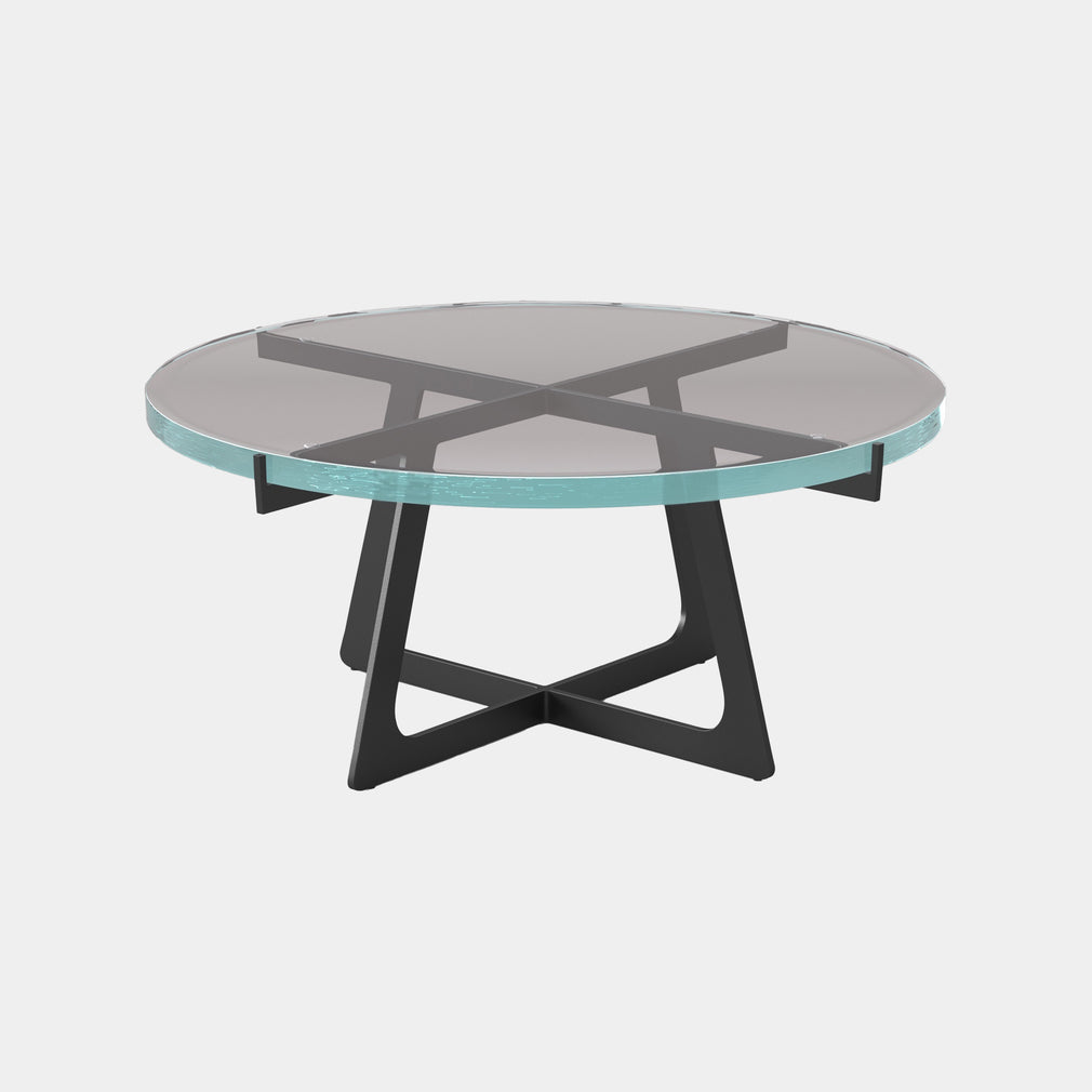 Glaze - Coffee Table With Charcoal Metal Frame