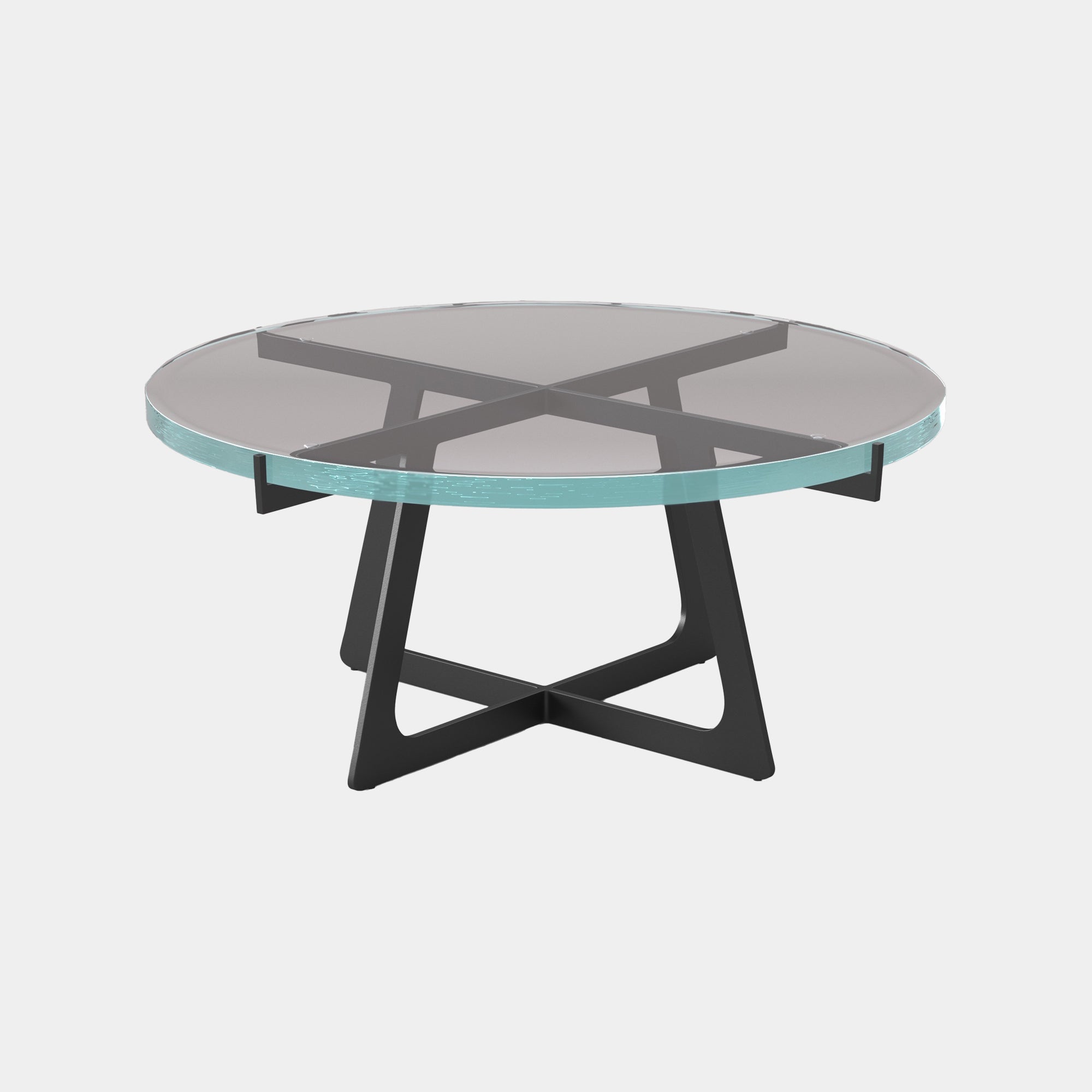 Glaze - Coffee Table With Charcoal Metal Frame