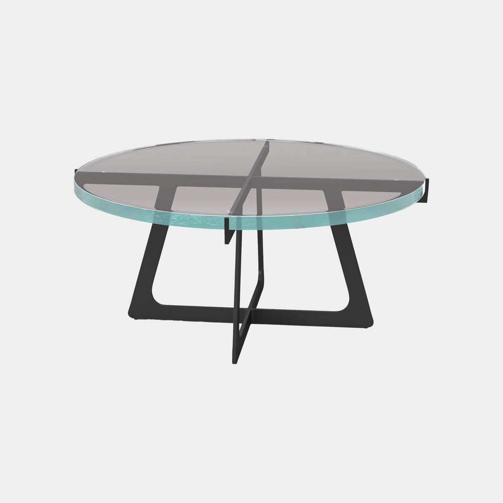 Glaze - Coffee Table With Charcoal Metal Frame