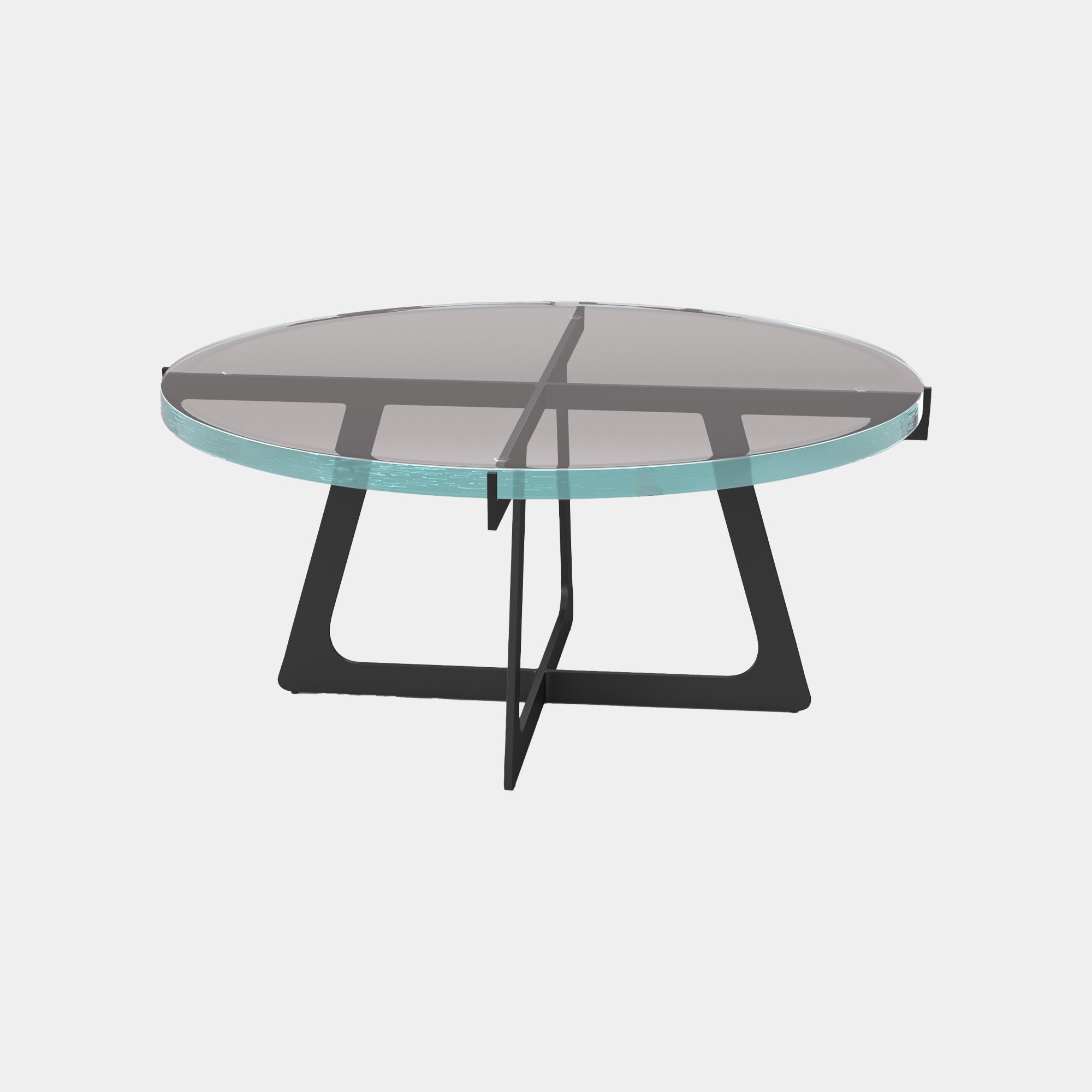 Glaze - Coffee Table With Charcoal Metal Frame