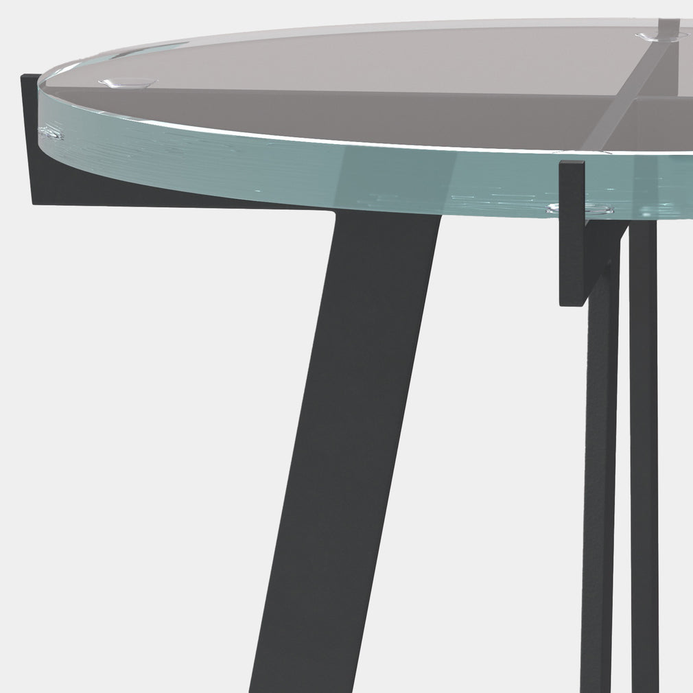 Glaze - Coffee Table With Charcoal Metal Frame