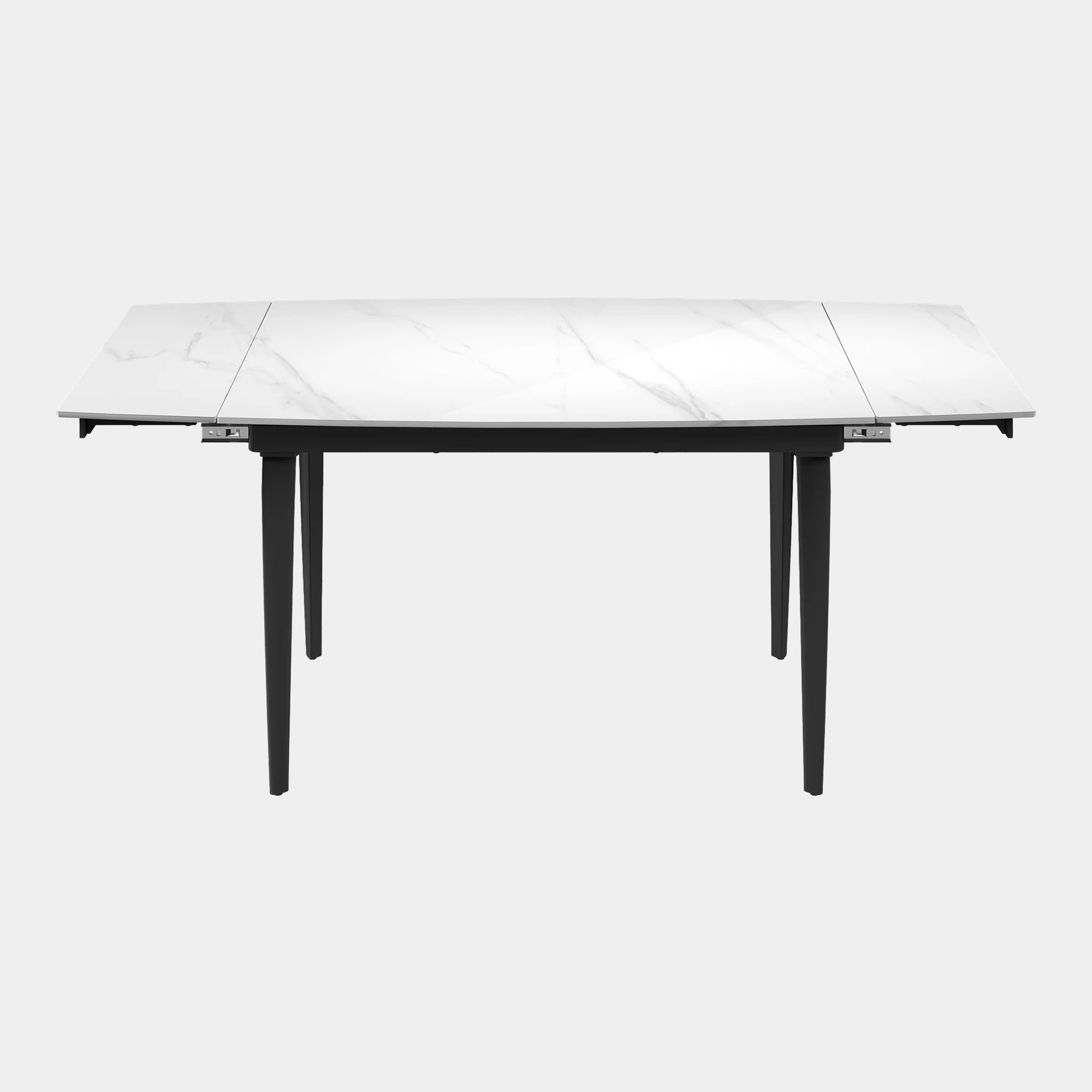 Vinci - Extending Dining Table, White Marble Ceramic