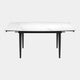 Vinci - Extending Dining Table, White Marble Ceramic