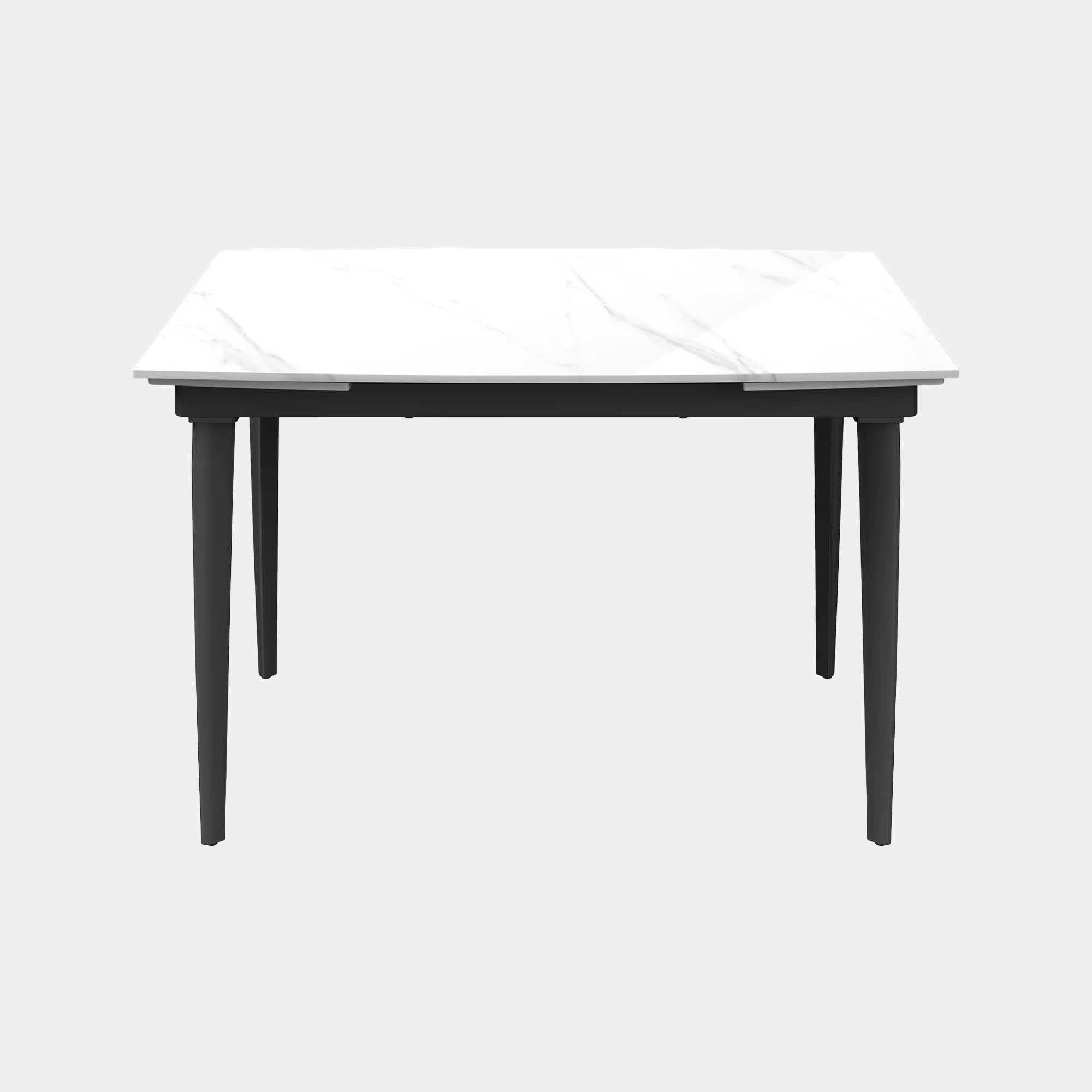 Vinci - Extending Dining Table, White Marble Ceramic