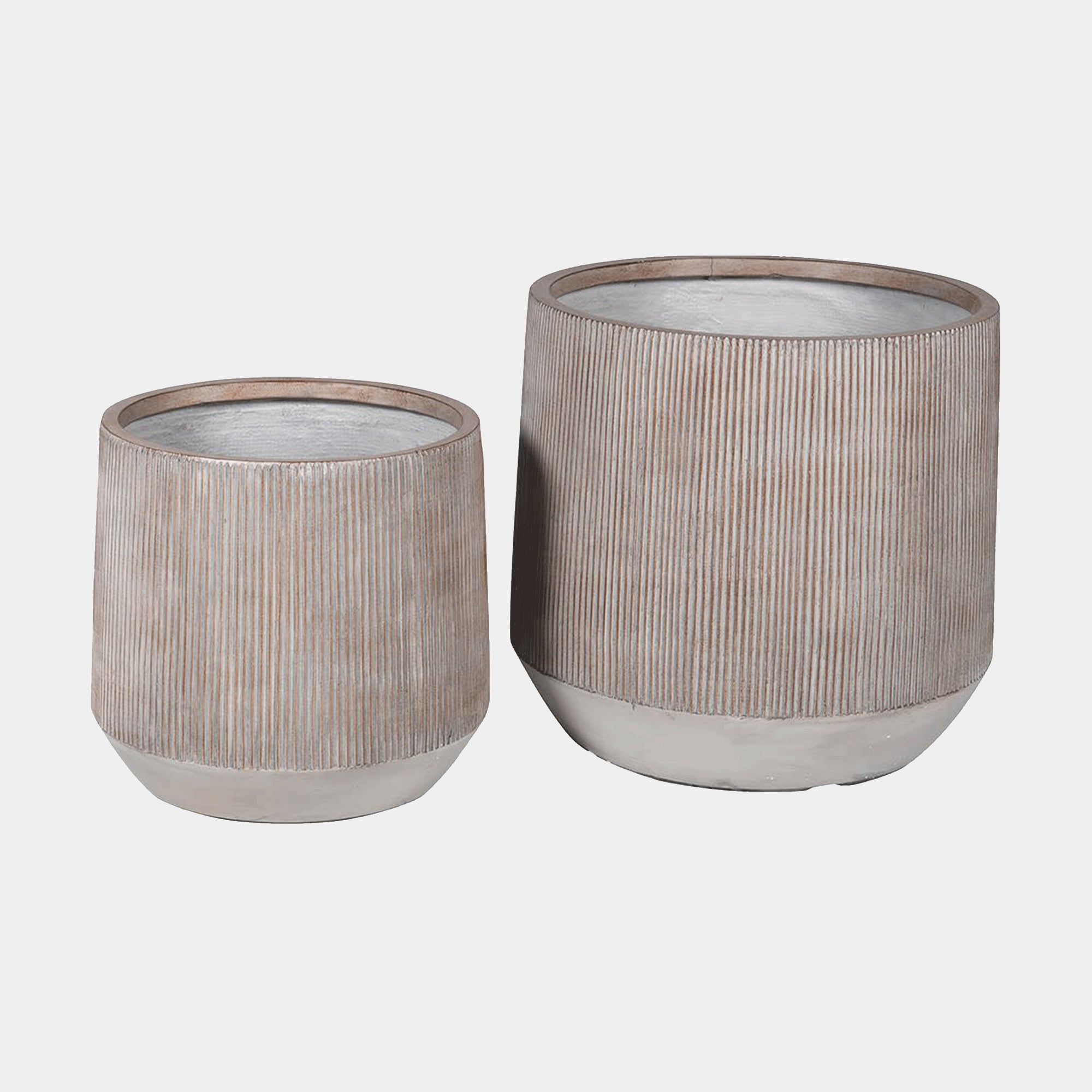 Haven - Ribbed Planters, Set of 2