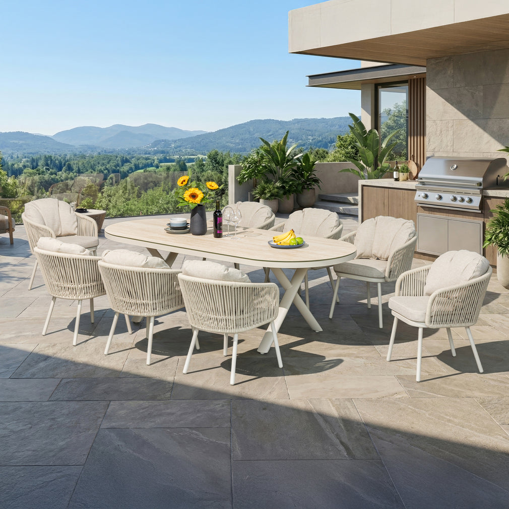 Palm Springs - 8 Seat Oval Garden Dining Set