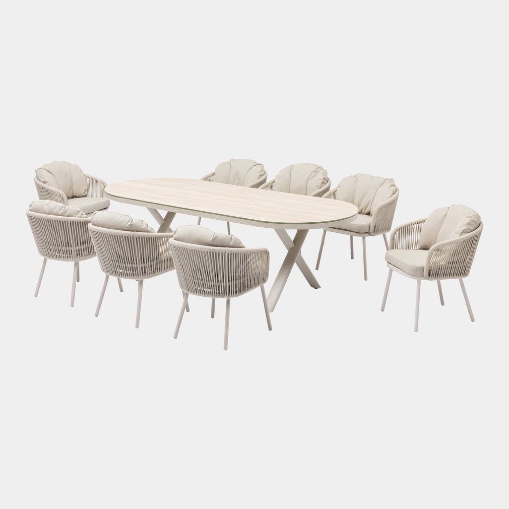 Palm Springs - 8 Seat Oval Garden Dining Set