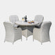 Pebble Beach - 4 Seat Garden Dining Set, Rattan Weave