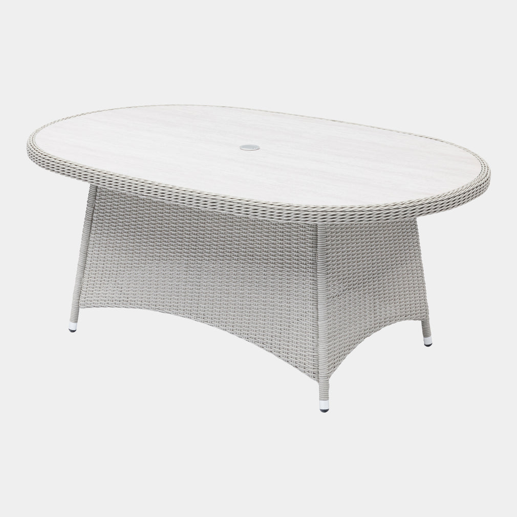 Pebble Beach - 6 Seat Garden Dining Set, Rattan Weave