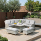 Pebble Beach - Royal Corner Garden Bench Set & Rising Table & Ice Bucket