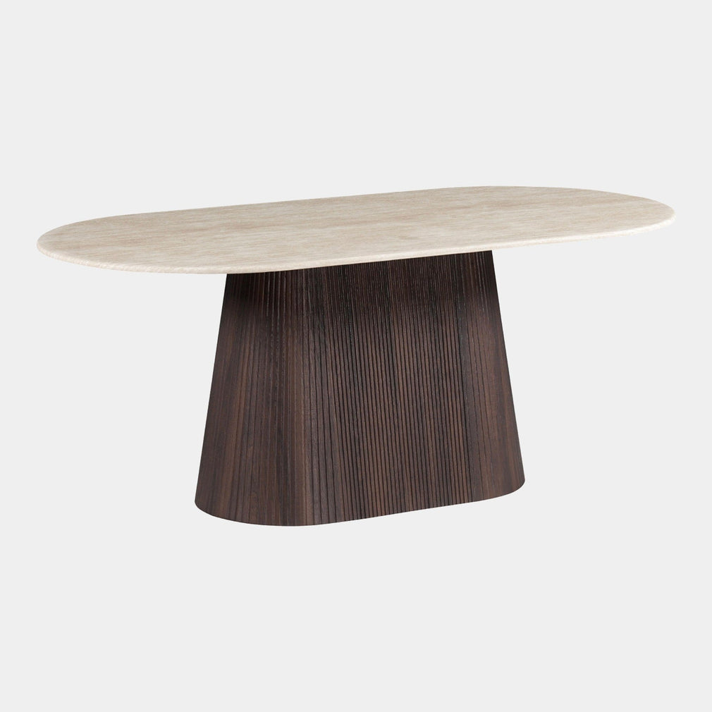 180cm Dining Table & 4 Scandi Chairs In Walnut