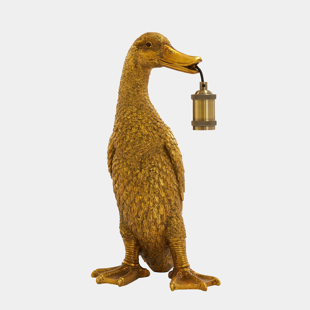 Eddie - Duck Lamp, Gold