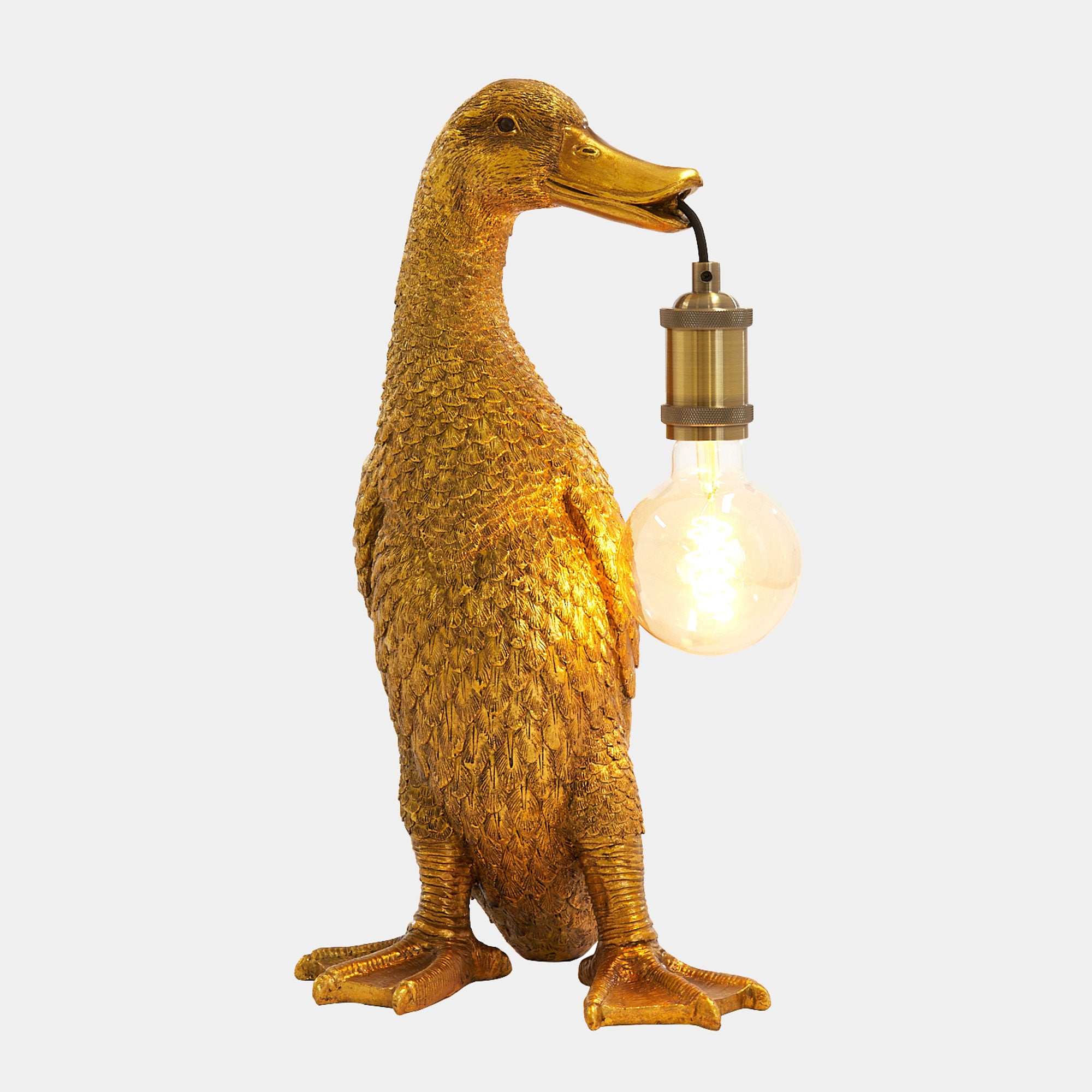 Eddie - Duck Lamp, Gold