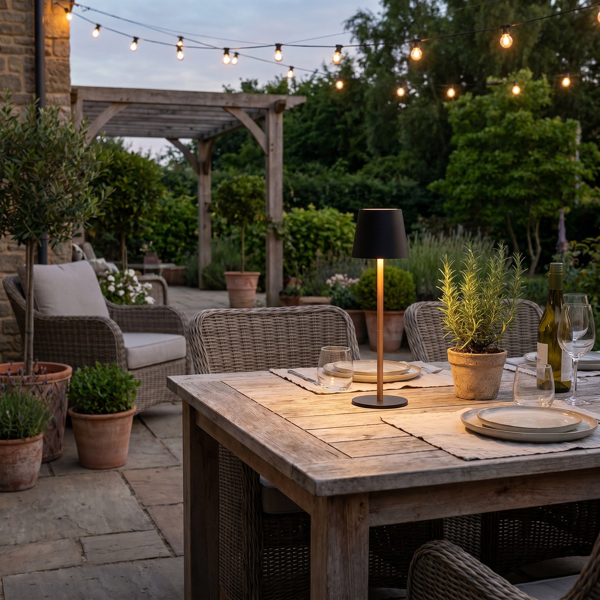 Laine Black - Outdoor Table Lamp