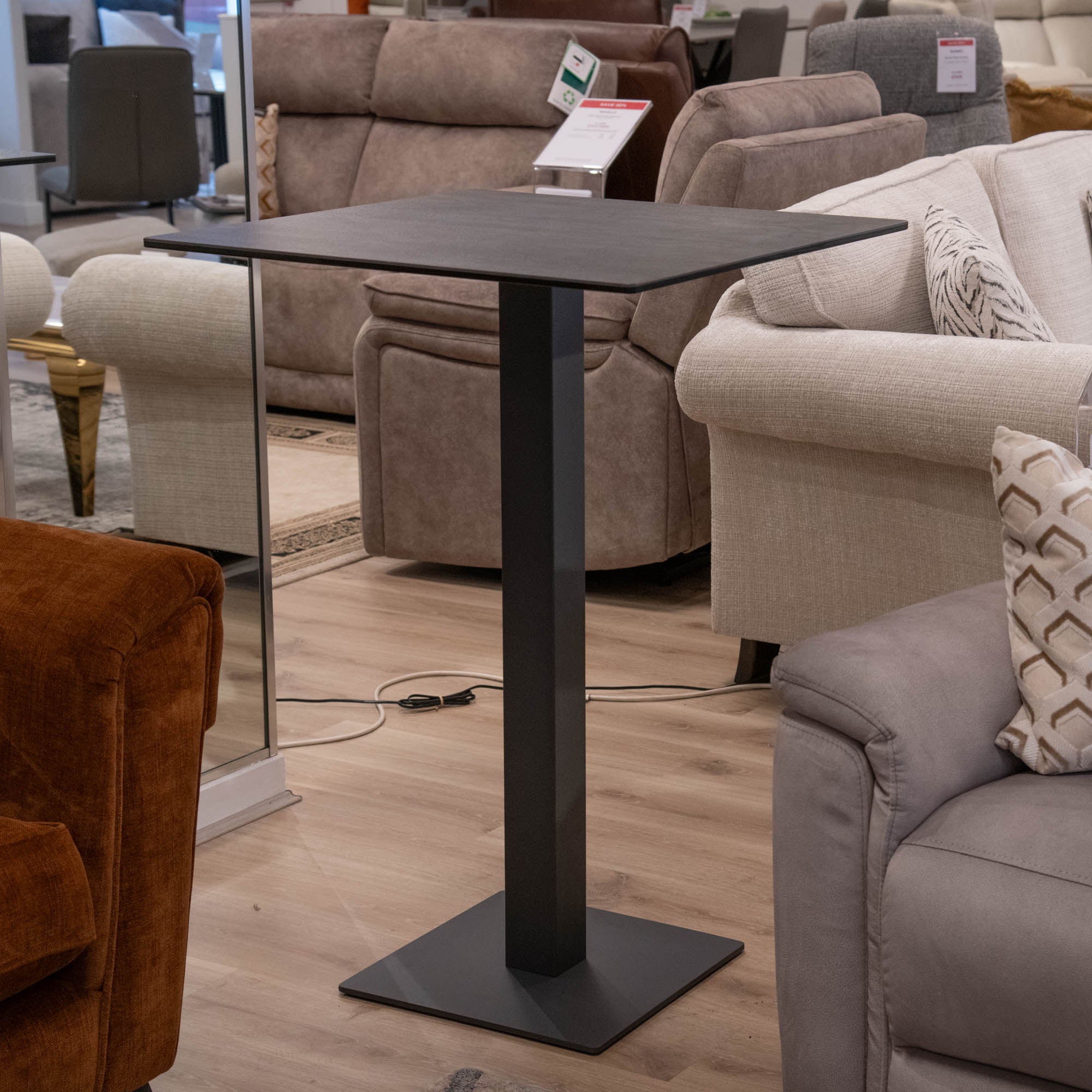 Pavia - Ceramic Bar Table Grey - Item As Pictured