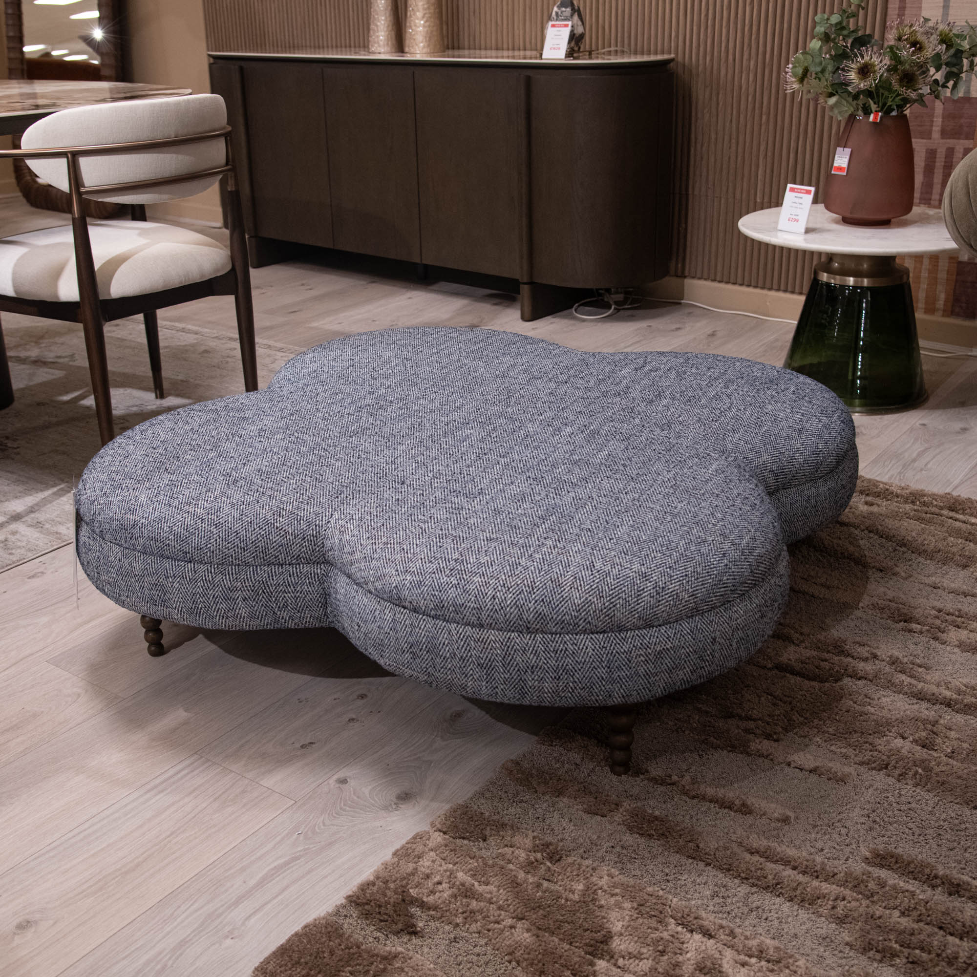 Clover - Large Footstool - Item As Pictured