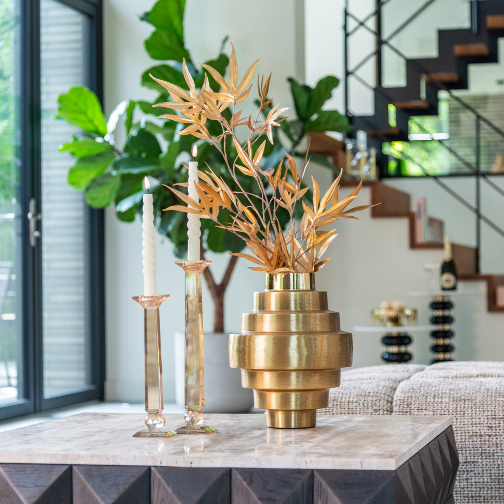 Akelei - Brushed Vase, Gold