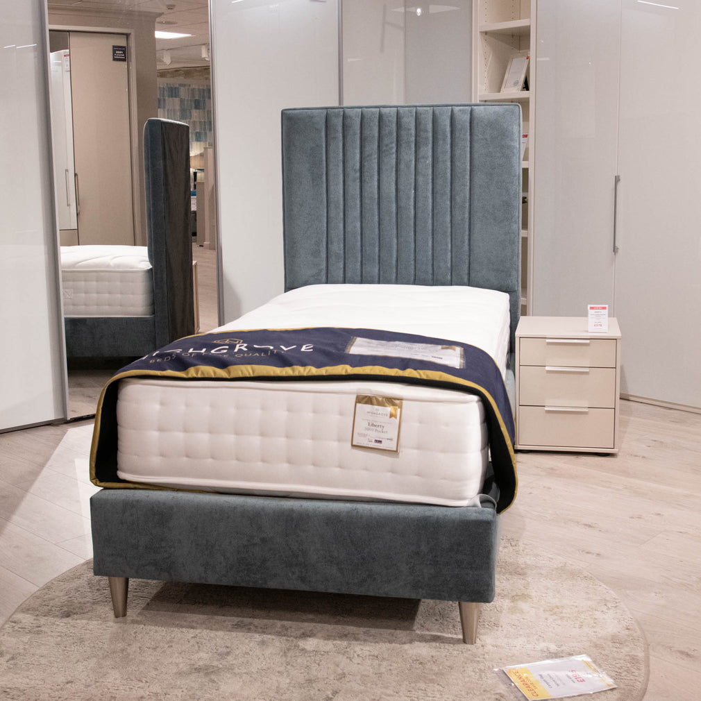 Classic - Single Bed Frame with Headboard and Mattress - Item As Pictured