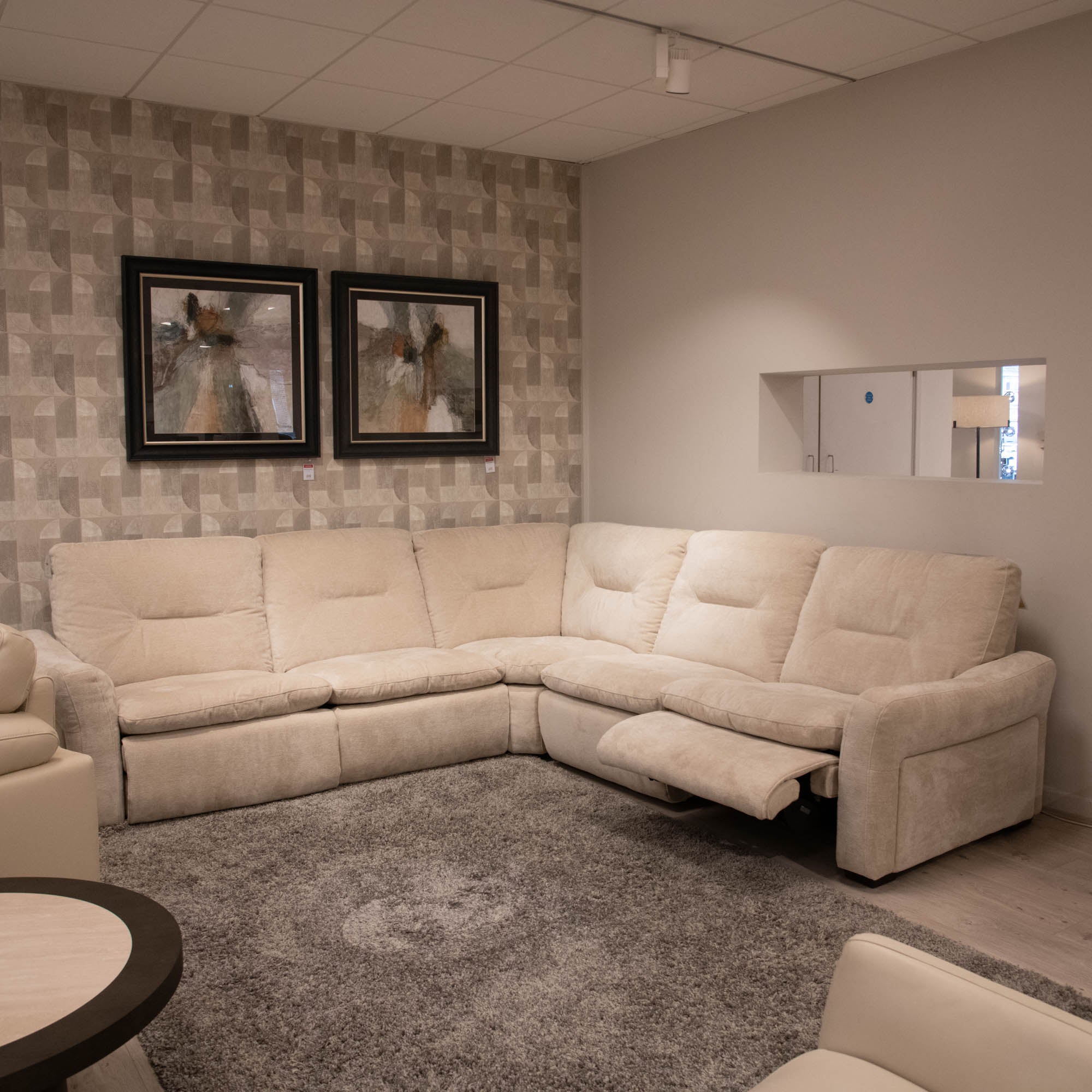 California - Corner Sofa with Power Recliners, Fabric - Item As Pictured