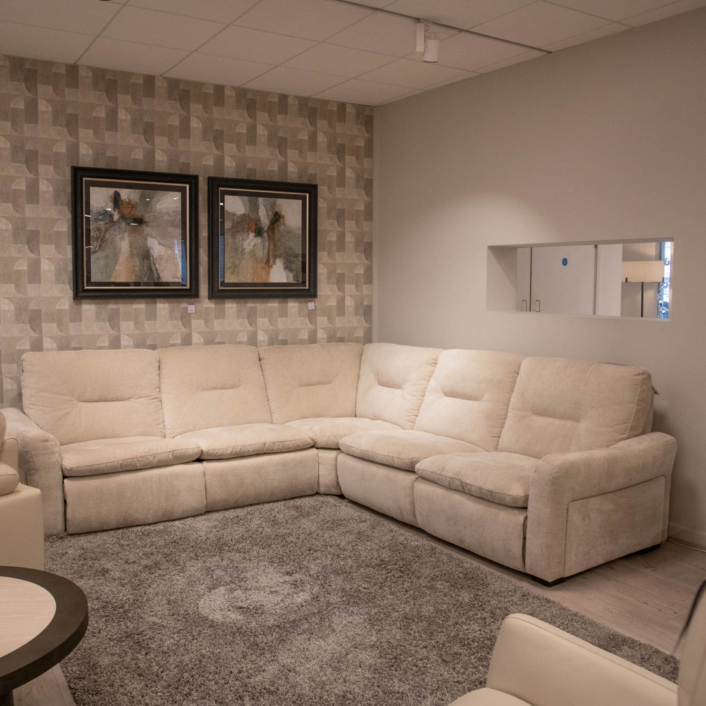 California - Corner Sofa with Power Recliners, Fabric - Item As Pictured