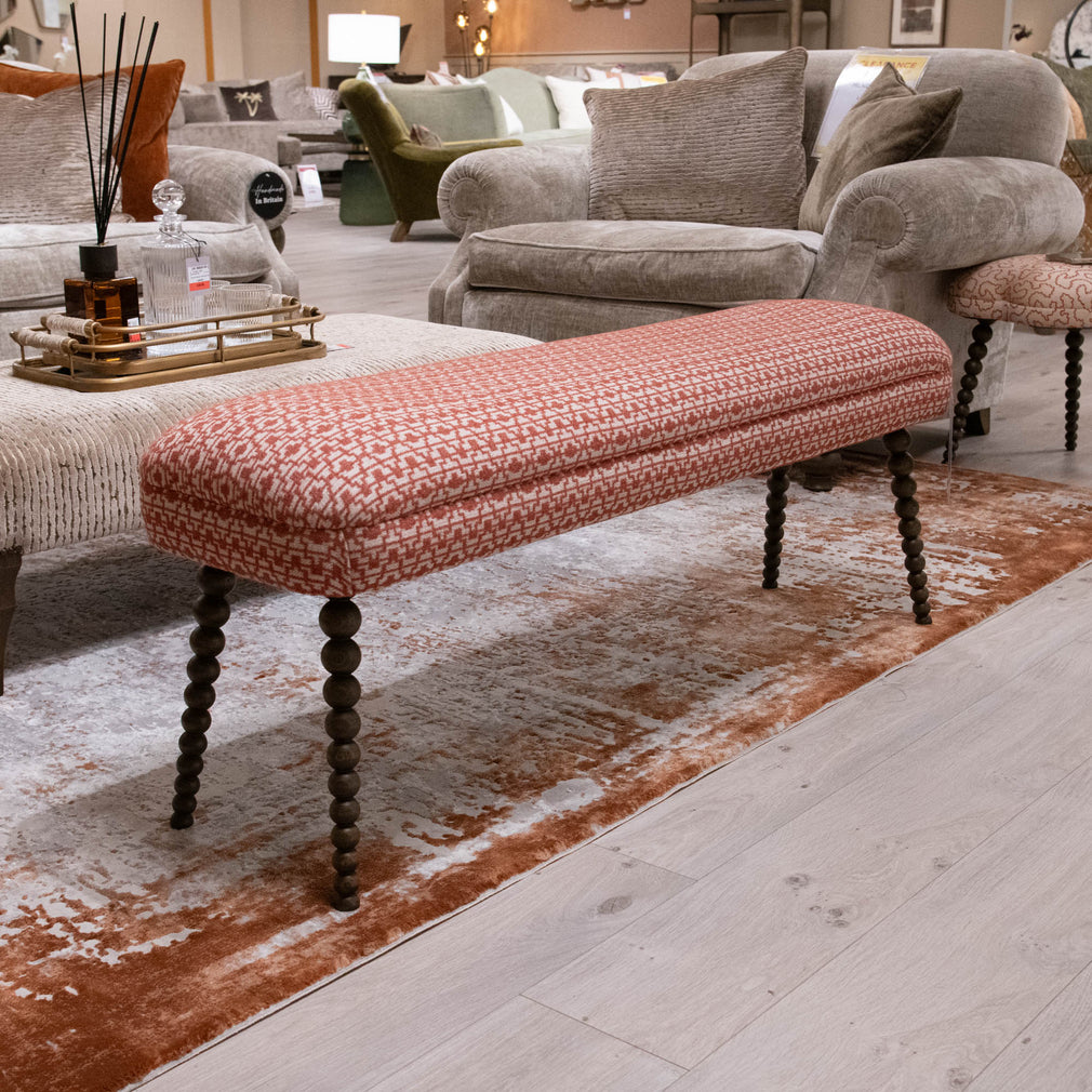 Boodle - Footstool Bench, Fabric - Item As Pictured