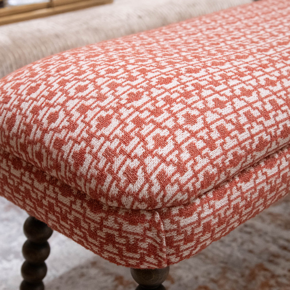 Boodle - Footstool Bench, Fabric - Item As Pictured