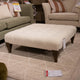 Classic - Large Square Indented Footstool, Fabric - Item As Pictured
