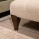 Classic - Large Square Indented Footstool, Fabric - Item As Pictured