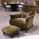 Stravinsky - Armchair & Footstool, Fabric - Item As Pictured