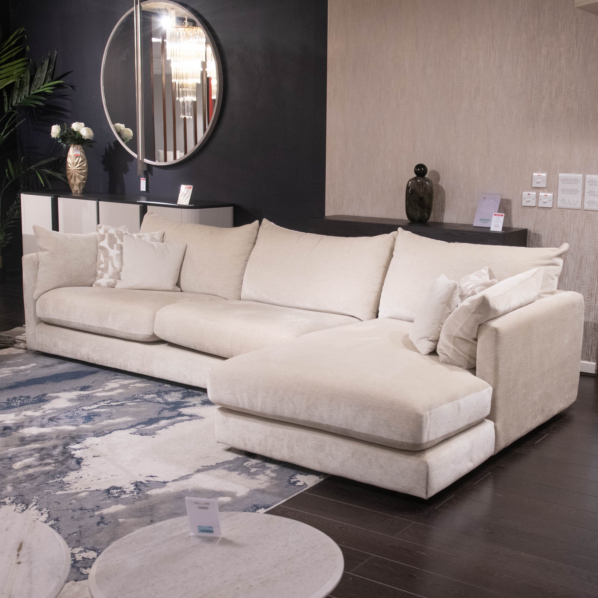 Santa Fe - Large RHF Chaise Sofa, Fabric - Item as Pictured