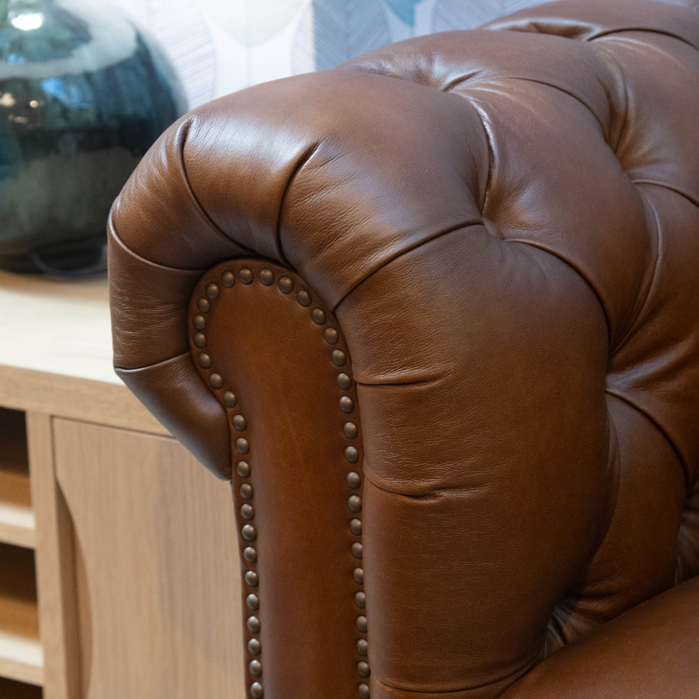 Churchill - 4 Seat Sofa, Leather - Item as Pictured