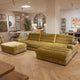 Plaza - RHF Corner Chaise Sofa & Footstool, Fabric - Item as Pictured