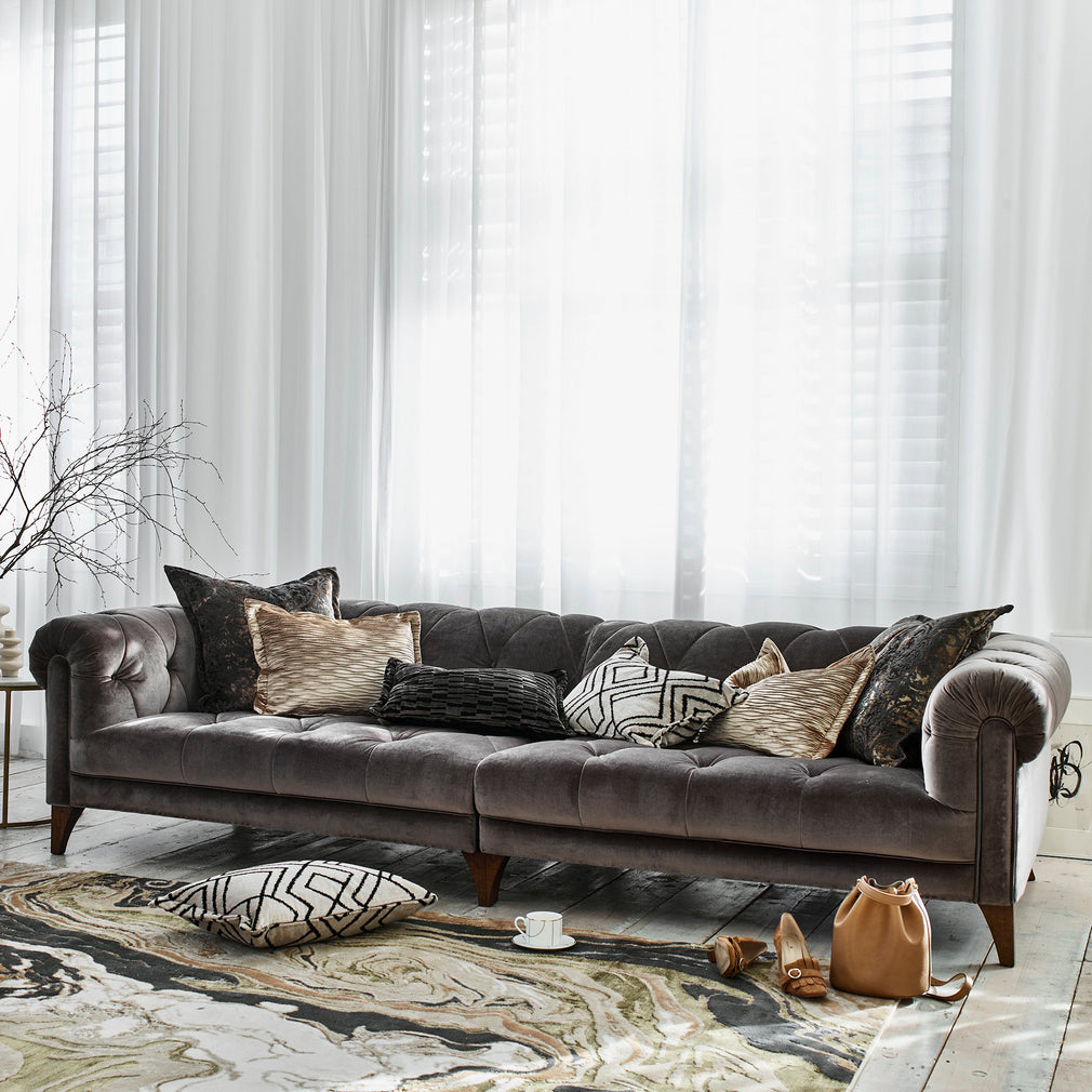 Roosevelt - 4 Seat Split Sofa, Fabric - Item as Pictured
