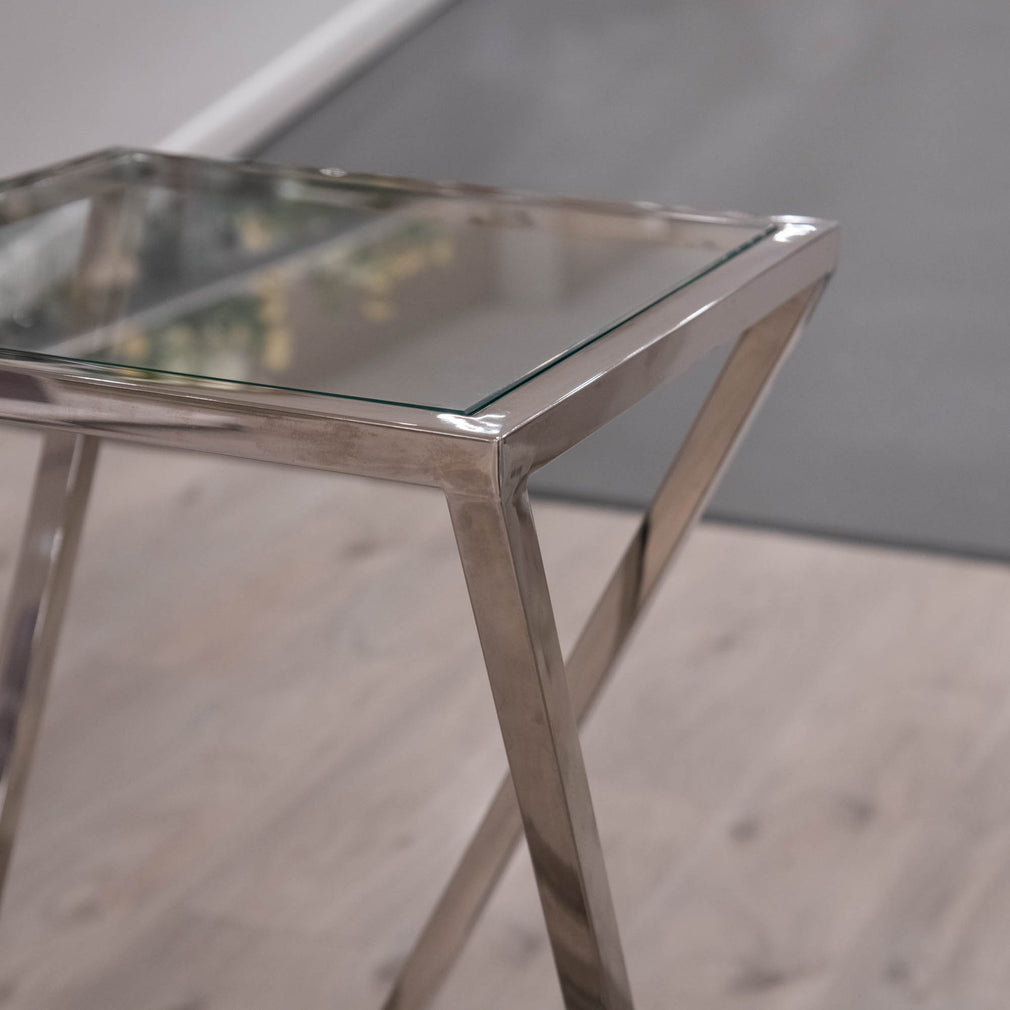 Trento - Glass Plant Table - Item as Pictured