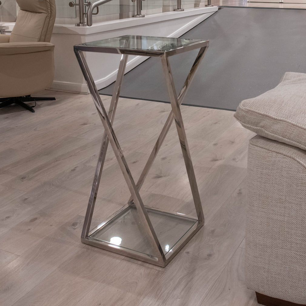 Trento - Glass Plant Table - Item as Pictured