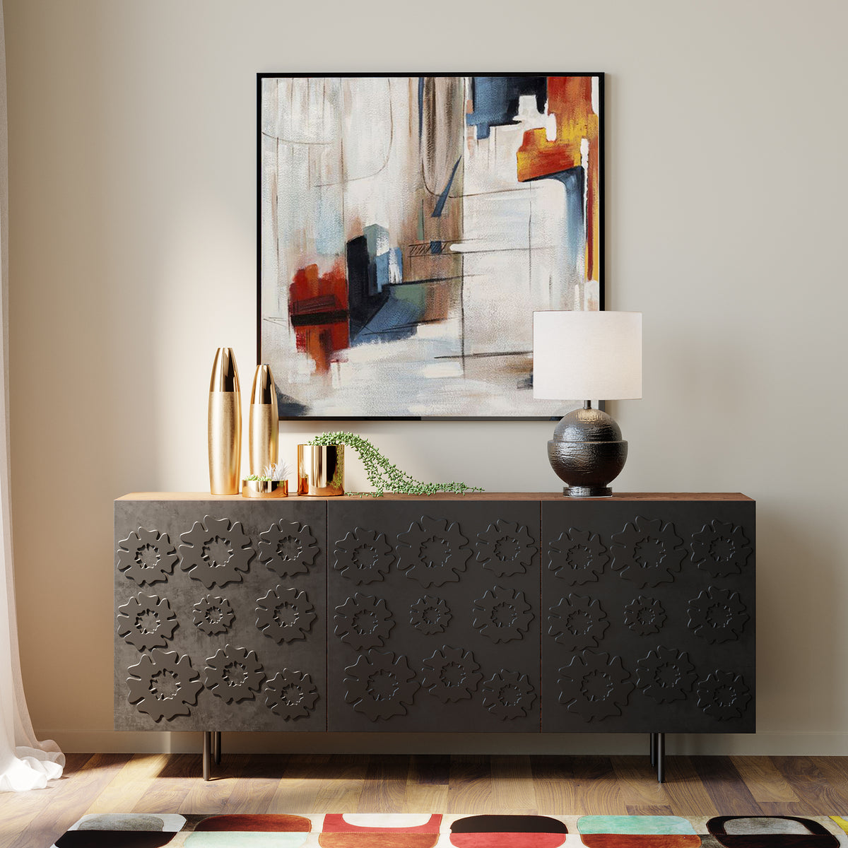 Visione Obliquo - Framed Canvas Wall Art