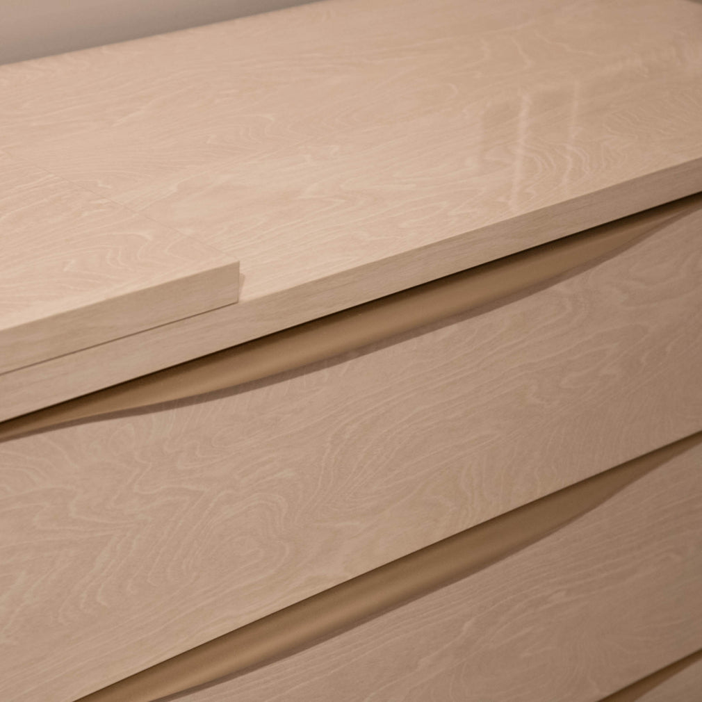 Alaska - Vanity Extension With Single 3 Drawer Dresser In Sand Birch Finish