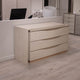 Alaska - Vanity Extension With Single 3 Drawer Dresser In Sand Birch Finish
