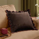 Scallop Velvet - Chocolate Brown Cushion 45x45cm