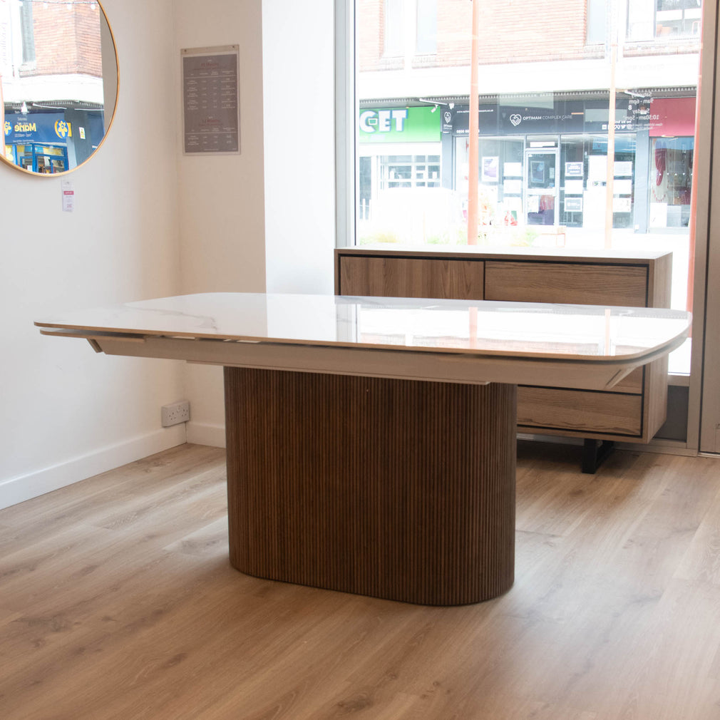 Geneva - Ceramic Extending Dining Table - Item as Pictured