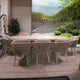 Palm Springs - 8 Seat Oval Garden Dining Set, Beige Aluminium - Item as Pictured