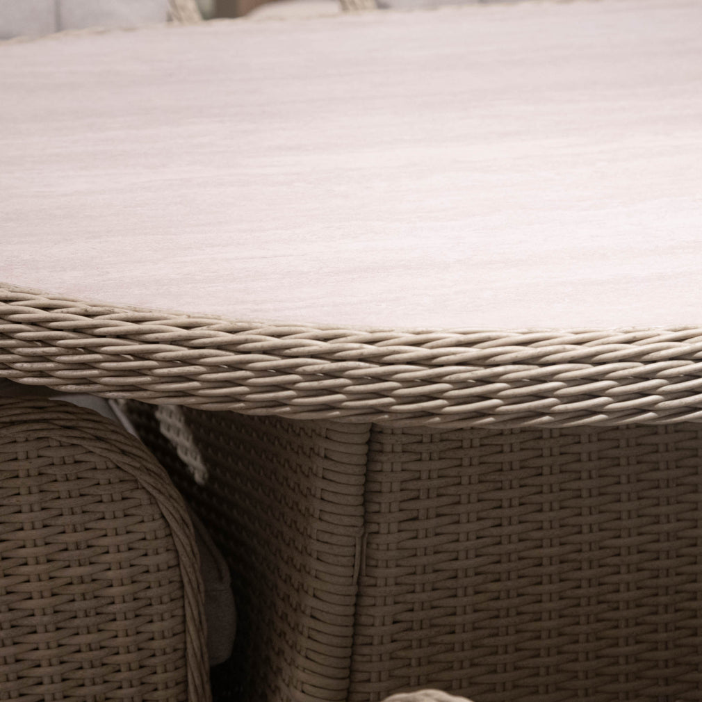 Pebble Beach - 6 Seat Garden Dining Set & Dining Table - Item as Pictured