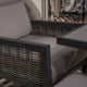 Key Largo - 3 Seat Reclining Garden Sofa Set With Rising Table - Item as Pictured