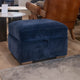 Ellis - Fabric Storage Stool, Manolo Denim - Item As Pictured