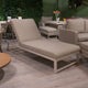 Coral Gables - Cushioned Sun Lounger With Wheels - Item As Pictured