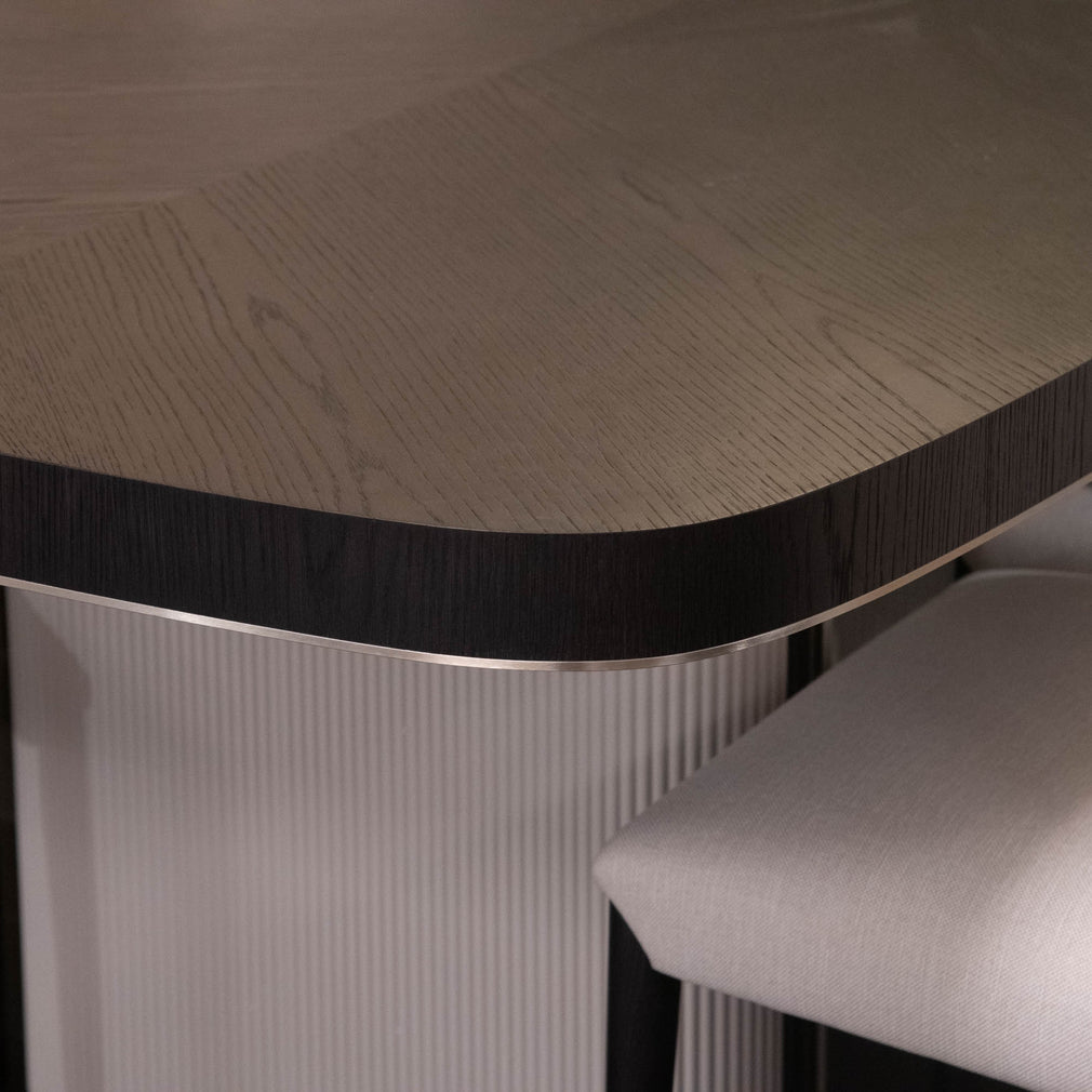 Odyssey - Dining Table & 6 Chairs with Oak Nero Top - Item As Pictured