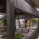 Palm Beach - 4m x 3m Rectangular Pergola In Grey Aluminium Including 2 Privacy Screens - Item as Pictured